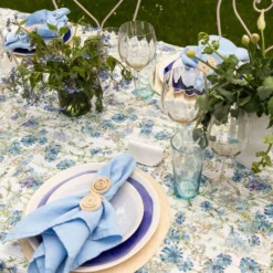 Wild Chicory Linen Table Cloth -Bertioli 52 ThymeTableLinens 202106 AW HR scaled