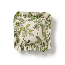 Square Cobnut Frill Cushion