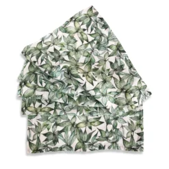 Hellebore Leaves Linen Table Runner