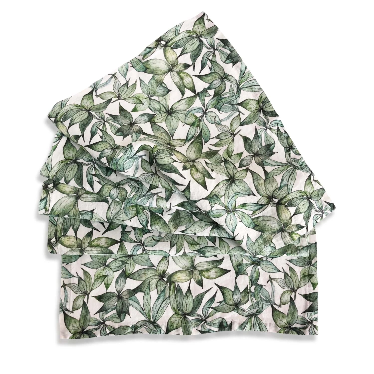 Hellebore Leaves Linen Table Runner 1 Hellebore Leaves Linen Table Runner