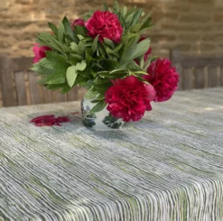 Green Stem Linen Table Cloth -Bertioli IMG 2394 scaled