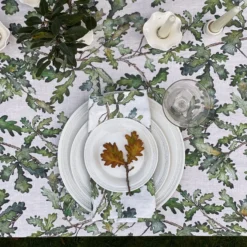 Oak Leaf Linen Table Cloth -Bertioli IMG 6820 scaled