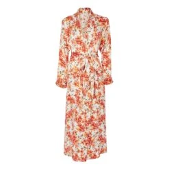 Silk Robe In Wild Rose