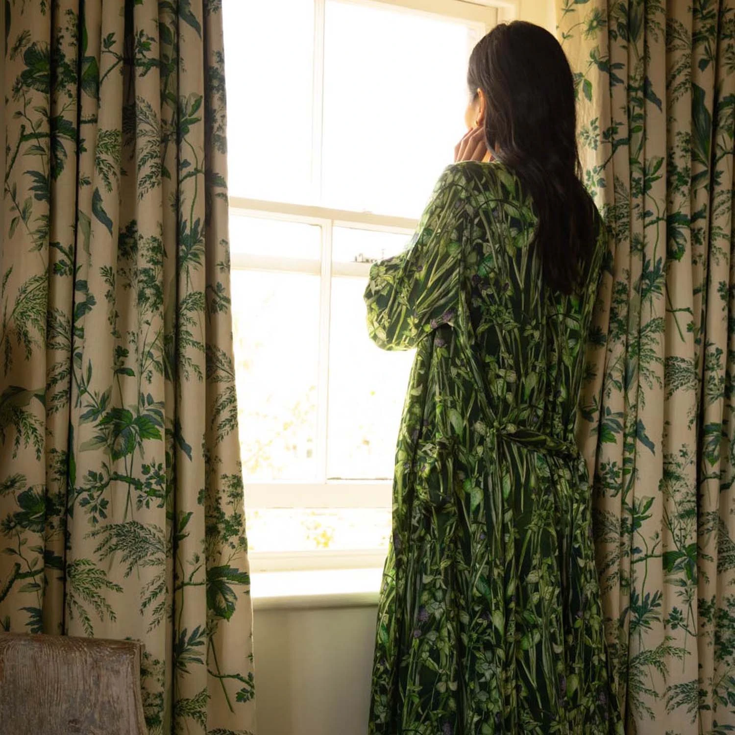 Silk Robe In Rivermint 4 Silk Robe In Rivermint - Image 4