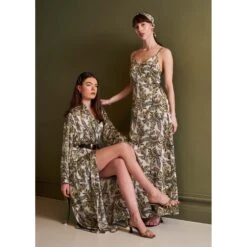 Silk Robe In Fern -Bertioli Silkslookbooksquare17