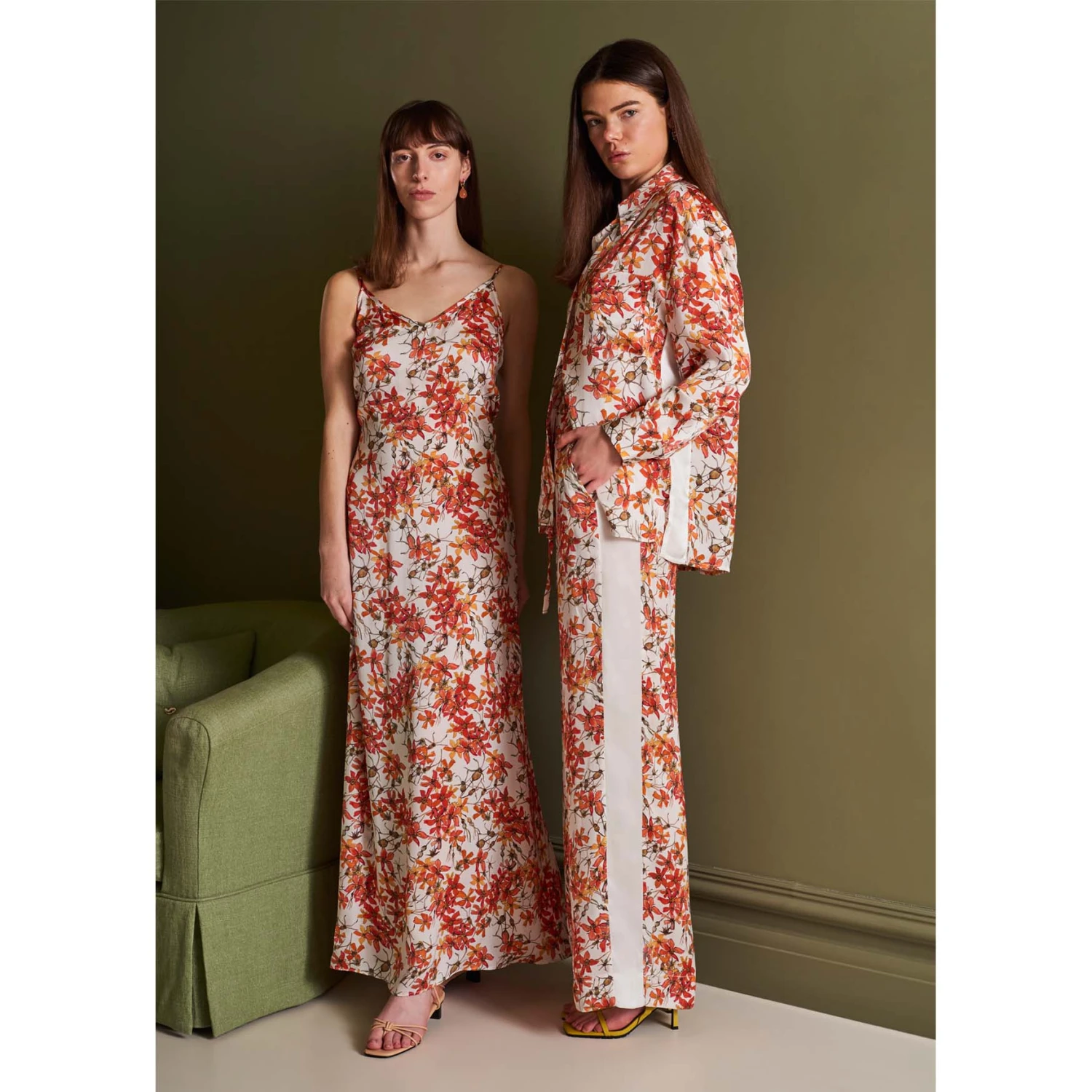 Silk Shirt In Wild Rose With Stripe 4 Silk Shirt In Wild Rose With Stripe - Image 4