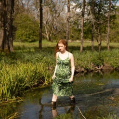 Silk Dress In Rivermint -Bertioli silkdress