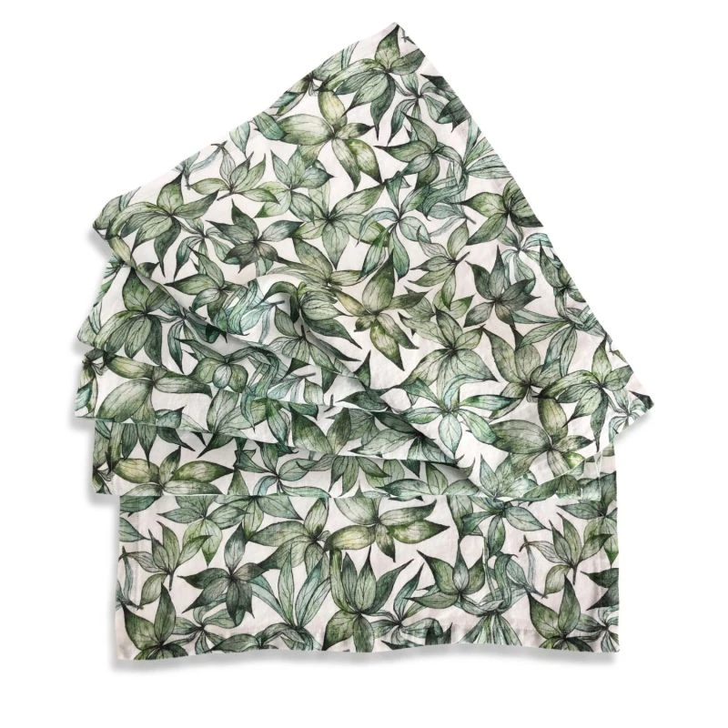 Hellebore Leaves Double Linen Placemat 1 Hellebore Leaves Double Linen Placemat